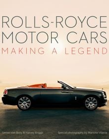 Book cover of Rolls-Royce Motor Cars, with a black Rolls Royce Dawn with aero cowling. Published by ACC Art Books.