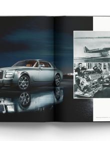 Book cover of Rolls-Royce Motor Cars, with a black Rolls Royce Dawn with aero cowling. Published by ACC Art Books.