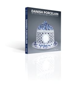 Book cover of Danish Porcelain featuring an antique Royal Copenhagen Ice Dome on Porcelain Dish, Blue Fluted. Published by ACC Art Books.