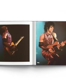Book cover of Prince: Icon, with a montage of portraits of the American singer and musician. Published by ACC Art Books.