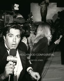 Book cover of Hollywood: Confidential, with a HBO news reporter talking to the camera. Published by ACC Art Books.