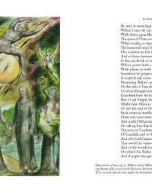 William Blake's artwork 'The Sun at His Eastern Gate', to lower half of sage green cover, 'L’allegro and Il Penseroso', in white font to upper left corner.