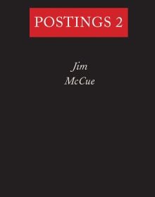 Black book cover of Jim McCue's Postings, 2. Published by Pallas Athene.