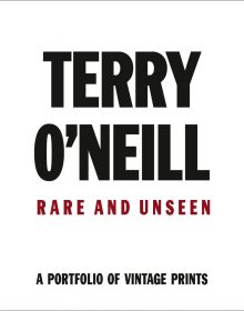 White cover of 'Terry O'Neill Rare & Unseen A portfolio of vintage prints', by ACC Art Books.