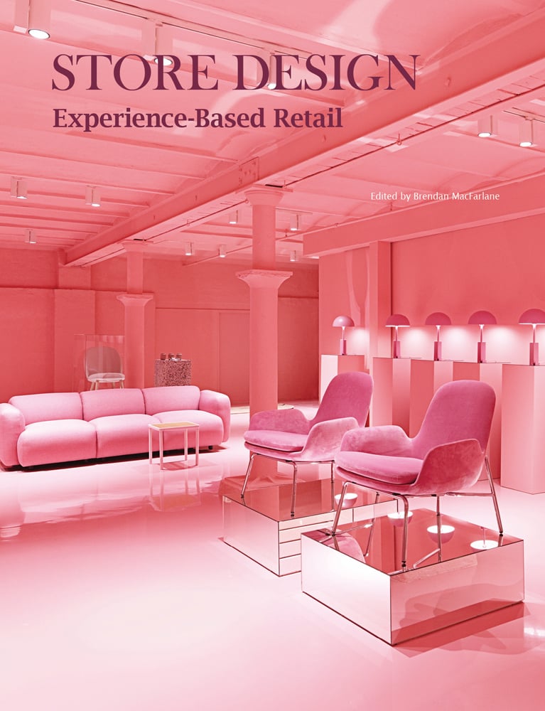 Book cover of Store Design Experience-Based Retail Interior with a retail store selling pink chairs. Publishing Images Publishing.