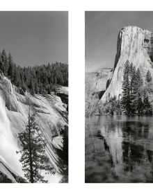 Book cover of Jon Ortner's Visions of Paradise: American Wilderness, with a waterfall. Published by Images Publishing.