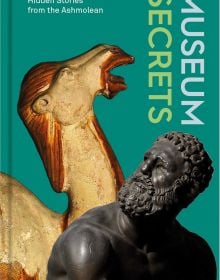 Bronze figure and horse statue, on cover of 'Museum Secrets, Hidden Stories from the Ashmolean', by Ashmolean Museum.