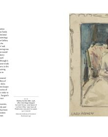 Book cover of Lady Agnew: A Painting by John Singer Sargent, with a painting of Gertrude Agnew sitting in a chair, wearing a white dress. Published by National Galleries of Scotland.