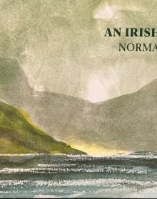 Book cover of Norman Ackroyd: An Irish Notebook, featuring a watercolour of rugged coastline, with silhouettes of rocks in foreground. Published by Royal Academy of Arts.