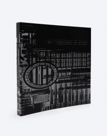 Book cover of Ali Rahim's Future Offices, with a large industrial building lit up at night. Published by ORO Editions.