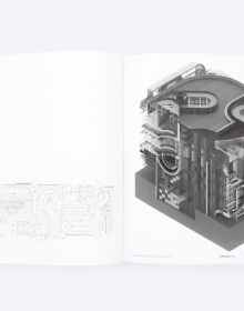 Book cover of Ali Rahim's Future Offices, with a large industrial building lit up at night. Published by ORO Editions.