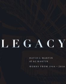 Black cover of 'Legacy, David Martin at AC Martin', by ORO Editions.