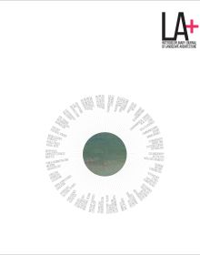 Circle of chapter headers on white cover of 'LA+ Beauty', by ORO Editions.