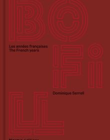 Burgundy cover of 'Ricardo Bofill, Les Années françaises/The French Years', by Editions Norma.