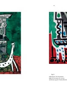 Book cover of Picasso and his Dogs: Amigos Forever, with a painting of a black and white spotted dog. Published by Editions Norma.