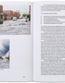 Book cover of Sponge Park: Gowanus Canal, with an aerial map of part of the USA. Published by Park Books.