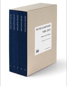 Box set of five volumes of Peter Zumthor 1985–2013: Bauten und Projekte. Published by Scheidegger & Spiess.