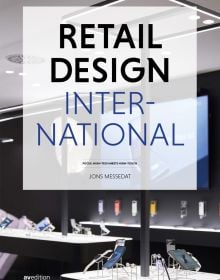 Book cover of Retail Design International Vol. 8, Components, Spaces, Buildings, with a design exhibition space, and dispensers. Published by Avedition Gmbh.