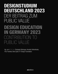 Book cover of Design Education in Germany 2023: Contribution to Public Value. Published by Avedition.