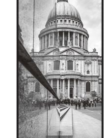 Book cover of London Vertical, with a view of houses of parliament from London Eye pod. Published by teNeues Books.