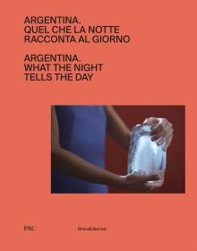 Book cover of Argentina: What the Night Tells the Day, with a figure holding what looks like a block of ice. Published by Silvana.