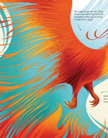 Book cover of The Great Book of Fantastic Creatures, with a white unicorn and orange phoenix. Published by White Star.