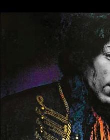 Book cover of Jimi Hendrix 1967-1970, 'The Guitarist Who Made Rock Music History, with portrait silhouettes of the guitarist. Published by White Star.