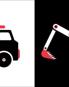 Book cover of Vehicles, Baby Montessori, with a black car, helicopter truck, and red bike. Published by White star.