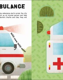 Book cover of I Want to be a Doctor, Build Up Your Job, with a nurse and doctor standing in front of ambulance. Published by White Star.