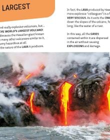 Book cover of The Top Ten: Most Dangerous Volcanoes, with an erupting volcano spewing out orange lava. Published by White Star.