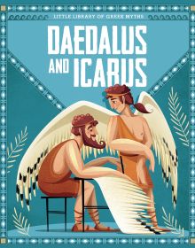 Book cover of Dedalus and Icarus, with two males with white wings. Published by White Star.