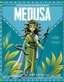 Book cover of Medusa, with a woman in green dress with snakes on head. Published by White Star.