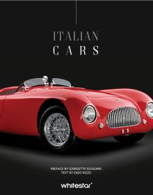 Book cover of Italian Cars, with a red 1965 Ferrari 725 GTB. Published by White Star.