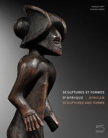 Book cover of African Sculptures and Forms, featuring a dark wood carved figure. Published by 5 Continents Editions.