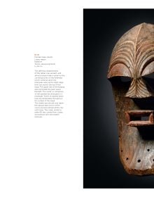 Book cover of Kifwebe, A Century of Songye and Luba Masks, featuring a terracotta, black, white striped mask with prominent features. Published by 5 Continents Editions.