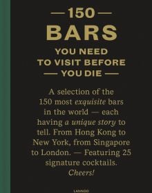 Black cover of '150 Bars You Need to Visit Before You Die', by Lannoo Publishers.