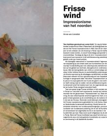 Book cover of Frisse Wind: Impressionisme van het Noorden/Impressionism of the North, with a painting titled Two Ladies on the Beach, by Peder Severin Krøyer. Published by Waanders Publishers.