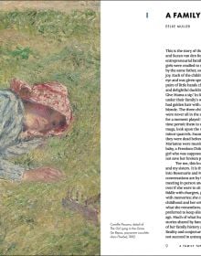 Book cover of The Girl in the Grass: The Tragic Fate of the Van den Bergh Family and the Search for a Painting, featuring the 1882 painting by Camille Pissarro. Published by Waanders Publishers.