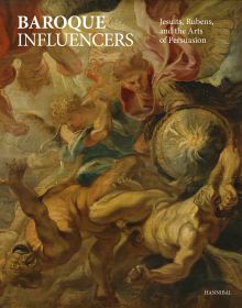 Book cover of Baroque Influencers, with an Oil painting titled 'The Fall of the Rebel Angels' 1562, by Pieter Bruegel the Elder. Published by Hannibal Books.