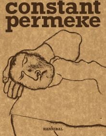 Book cover of Constant Permeke, with a portrait sketch of figure asleep. Published by Hannibal Books.