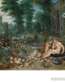 Book cover of The Rubens Garden: A Masterpiece in Bloom, featuring a painting of a floral garden. Published by Hannibal Books.