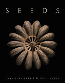 Book cover of Seeds: Time Capsules of Life, with a macro photo of seed case. Published by Papadakis.