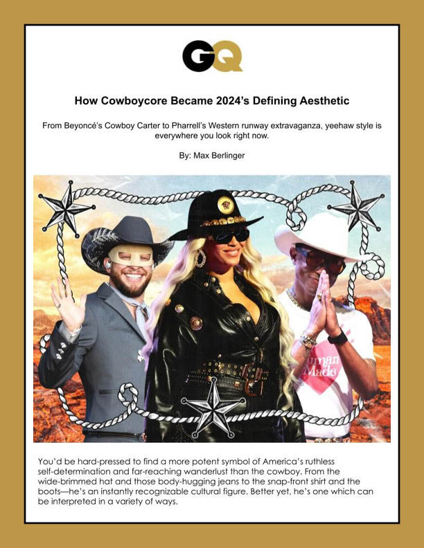 GQ Interviews Anouk Masson Krantz on Cowboycore - ACC Art Books US